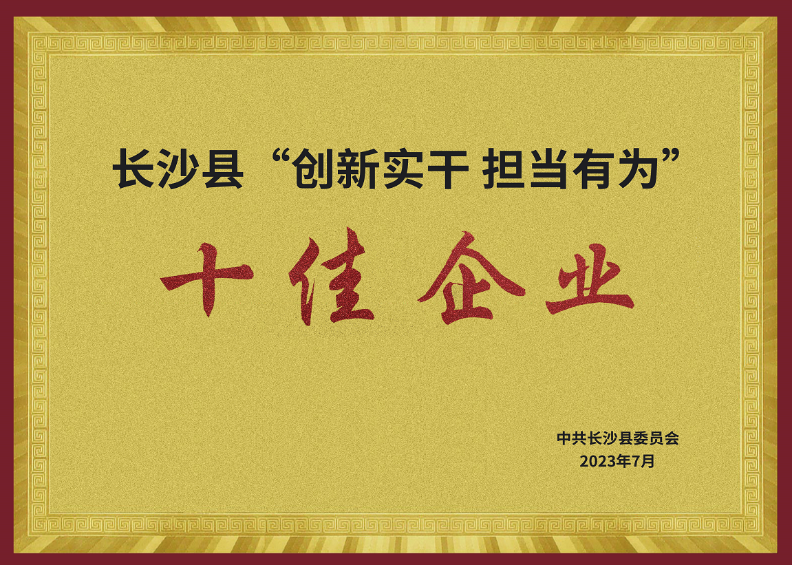 长沙县“创新实干 担当有为” 十佳企业